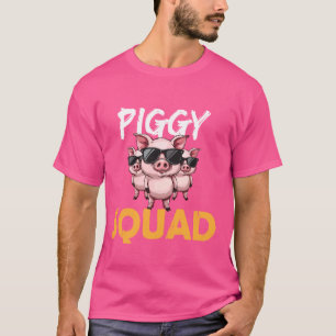 Camiseta Esquadrão de Porcos Amante de Porcos Aniversário E