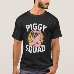 Camiseta Esquadrão de Porquinhos Fazendeiro de Porco Engraç