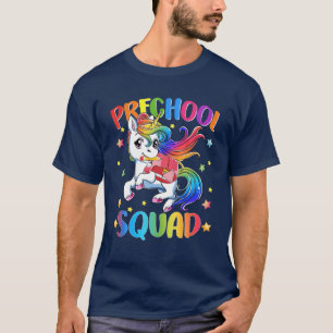 Camiseta Esquadrão De Pré-Escolas Bonito A Dabbing Unicor