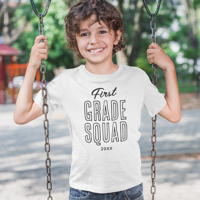 Camiseta Esquadrão de primeiro grau de volta à escola (Criador carregado)
