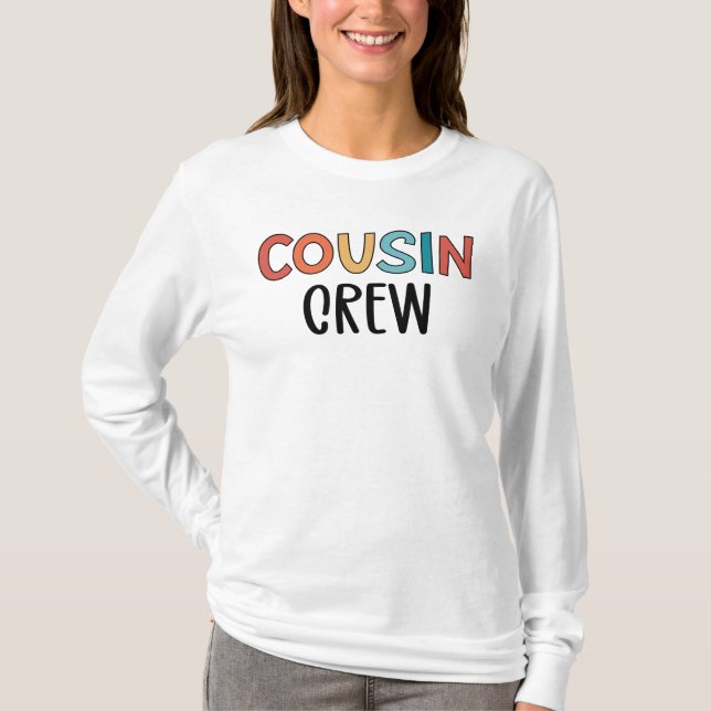 Camiseta Esquadrão De Primo Da Família Retro Da Cousin Crew (Frente)
