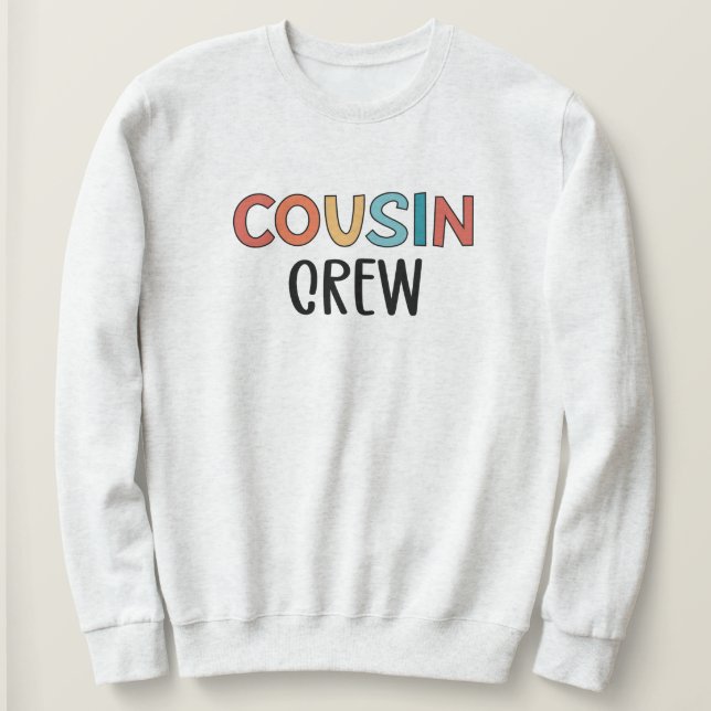 Camiseta Esquadrão De Primo Da Família Retro Da Cousin Crew (Frente do Design)