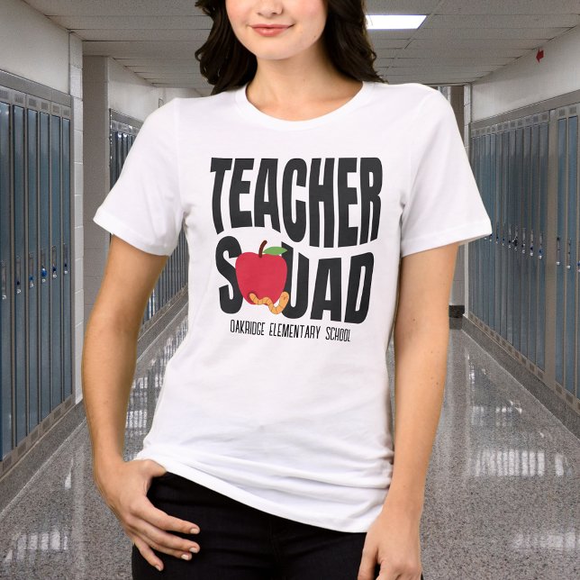 Camiseta Esquadrão de Professores da Maçã Vermelha Fofa (Criador carregado)