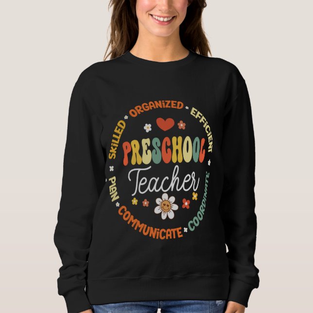 Camiseta Esquadrão De Professores Da Pré-Escola De Volta À  (Frente)