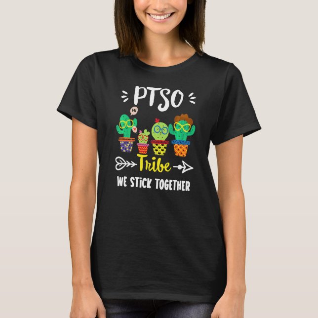 Camiseta Esquadrão De Professores Da Ptso Tribe School Cact (Frente)