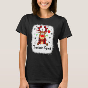 Camiseta Esquadrão de Professores Descoloridos Rena Vermelh
