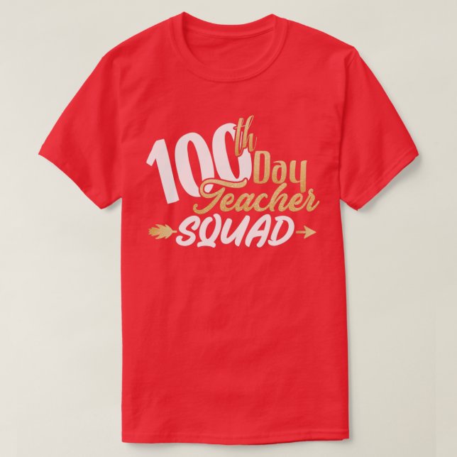 Camiseta Esquadrão de Professores do 100º Dia da Escola 100 (Frente do Design)