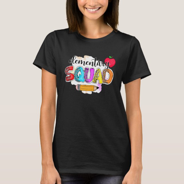 Camiseta Esquadrão De Professores Elementares Do Boho Leopa (Frente)