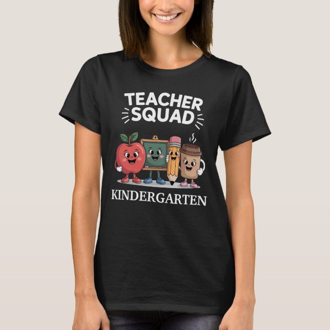 Camiseta Esquadrão de Professores Jardim de Infância Desenh (Frente)