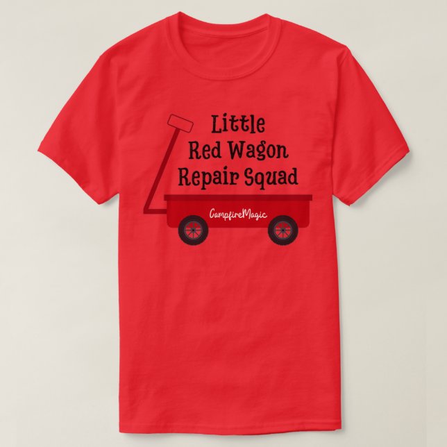 Camiseta Esquadrão de Reparo de Vagão Vermelho (Frente do Design)