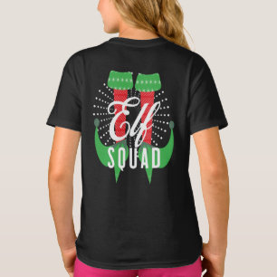 Camiseta Esquadrão de Saltos de Elfo Natal Férias Nome