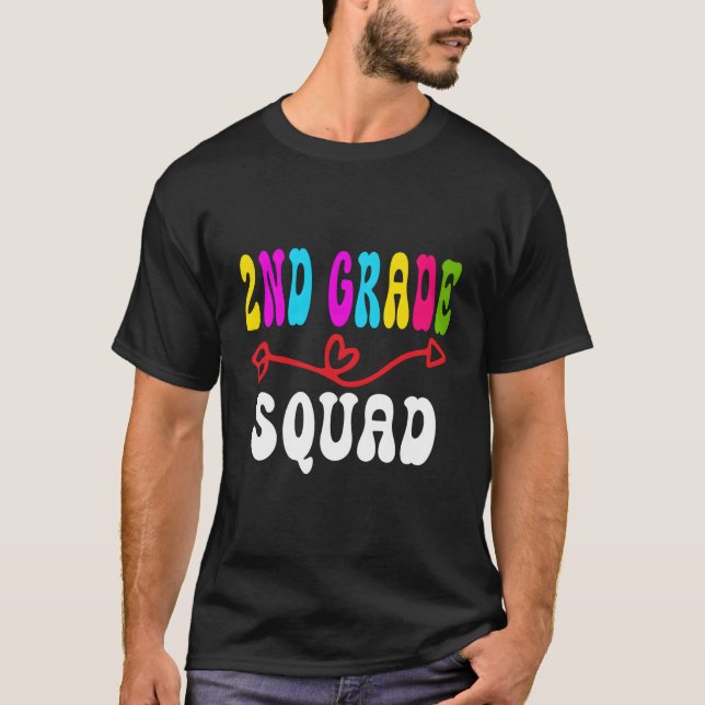 Camiseta Esquadrão De segundo De Volta Para Professores De  (Frente)