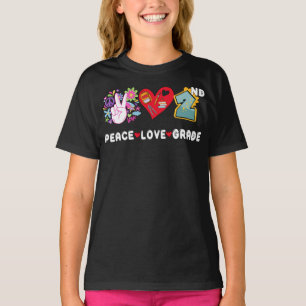 Camiseta Esquadrão de segundo grau do Peace Love de volta a