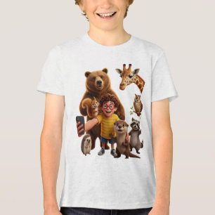 Camiseta Esquadrão de Selfies de Animais Engraçados Design