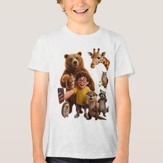Camiseta Esquadrão de Selfies de Animais Engraçados Design 