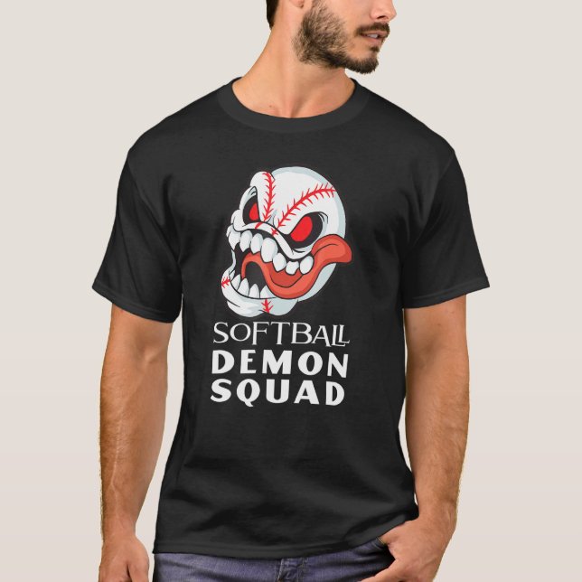 Camiseta Esquadrão de Softbol Demônio de Softbol (Frente)
