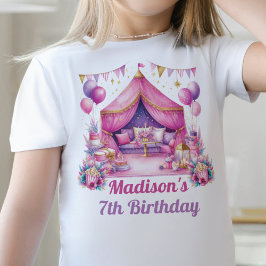 Camiseta Esquadrão de sono Garota Rosa de aniversário