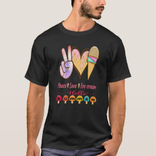 Camiseta Esquadrão de Sorvete de Verão do Peace Love