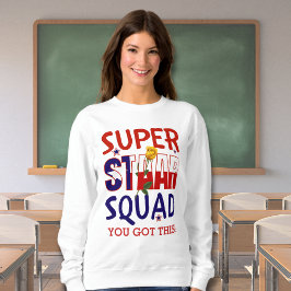 Camiseta Esquadrão de Superestrelas do Dia de Teste de Prof