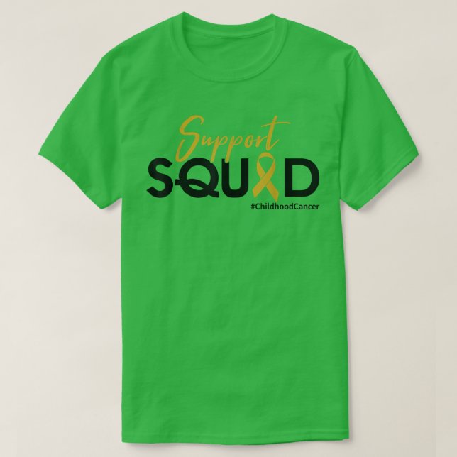 Camiseta Esquadrão de Suporte - Consciência do Cancer infan (Frente do Design)