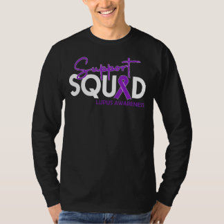 Camiseta Esquadrão de Suporte de Fita Roxa para Sensibiliza
