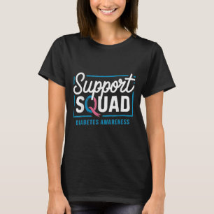 Camiseta Esquadrão de Suporte do Guerreiro de Diabetes Tipo