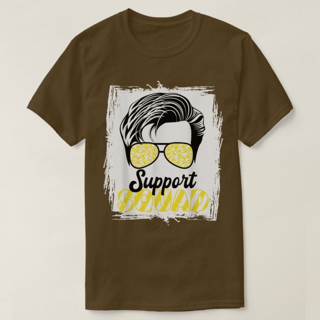 Camiseta Esquadrão de Suporte I Cancer Retinobl de Infância (Frente do Design)