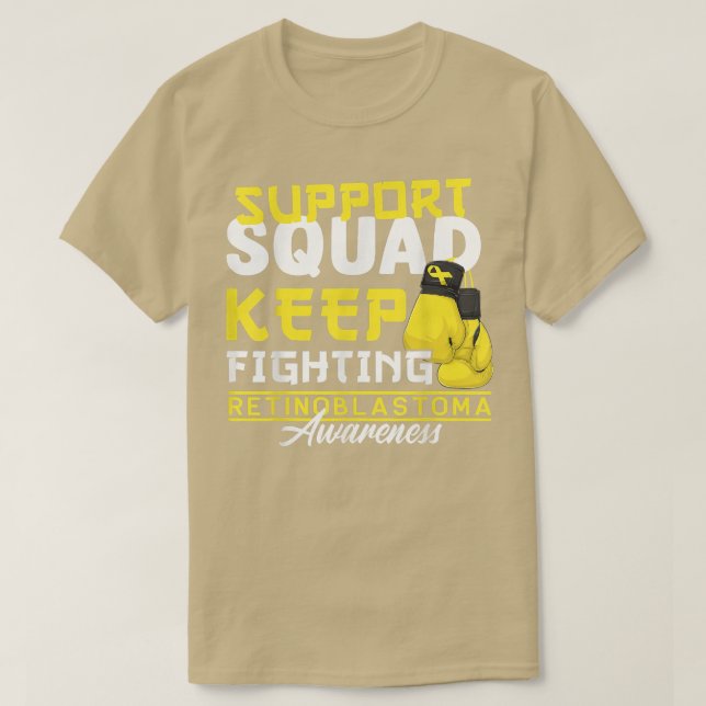 Camiseta Esquadrão de Suporte I Cancer Retinobl de Infância (Frente do Design)