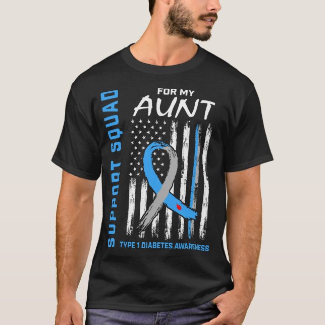 Camiseta Esquadrão De Suporte Para Os Awarenes Da Minha Tia (Frente)