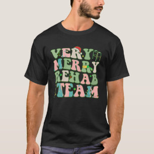 Camiseta Esquadrão de Terapia Xmas da Equipe de Reabilitaçã
