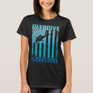Camiseta Esquadrão DeepDive Bandeira dos EUA Mergulhando em