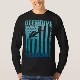 Camiseta Esquadrão DeepDive Bandeira dos EUA Mergulho Subaq