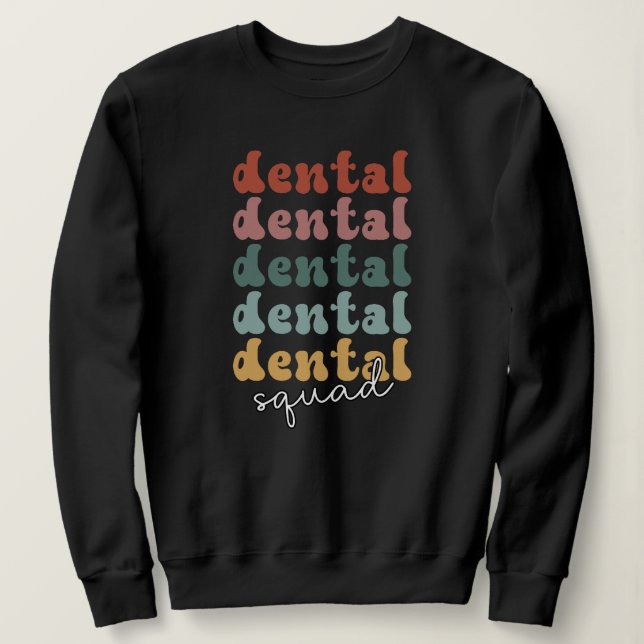 Camiseta Esquadrão dentário retrô | Equipe dentária | Funci (Frente do Design)