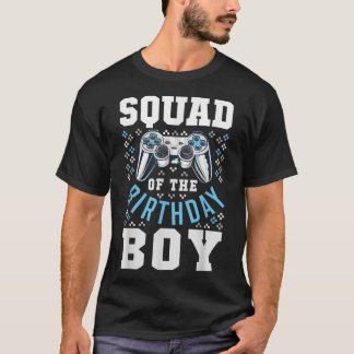 Camiseta Esquadrão do Birthday Boy Matching Video Gamer Bir
