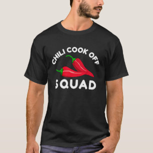 Camiseta Esquadrão do Concurso de Chili com Pimenta Vermelh