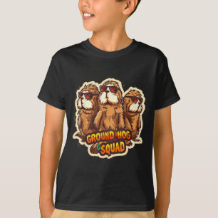 Camiseta Esquadrão do Dia da Marmota Engraçado Primavera Fe