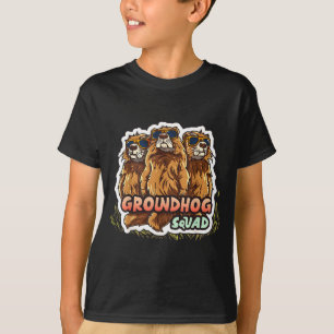 Camiseta Esquadrão do Dia da Marmota Engraçado Primavera Fe