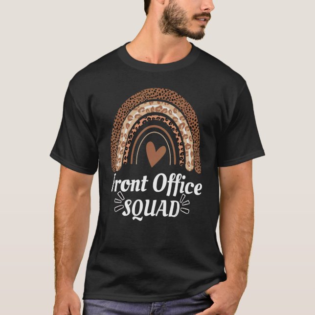 Camiseta Esquadrão do Front Office Leopardo Arco-íris Admin (Frente)
