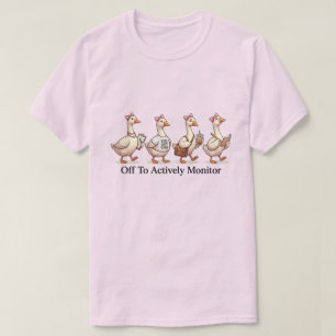 Camiseta Esquadrão do Ganso Engraçado Sai Para Monitorar At