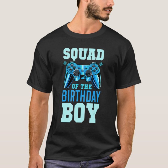 Camiseta Esquadrão Do Garoto De Aniversário Que Corresponde (Frente)