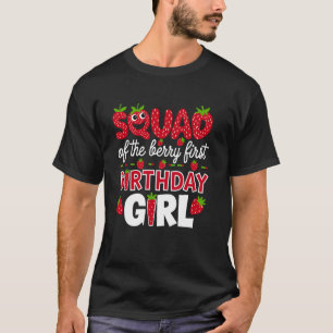 Camiseta Esquadrão do Morango da Primeira Aniversariante da