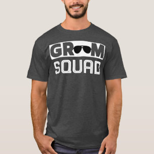 Camiseta Esquadrão do Noivo Festa de Casamento Divertida Eq