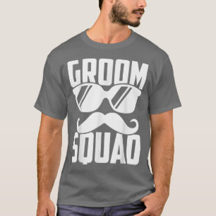 Camiseta Esquadrão do Noivo Festa de Casamento Divertida Eu
