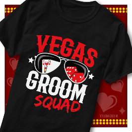 Camiseta Esquadrão do Noivo Vegas Festa de Solteiro Equipe