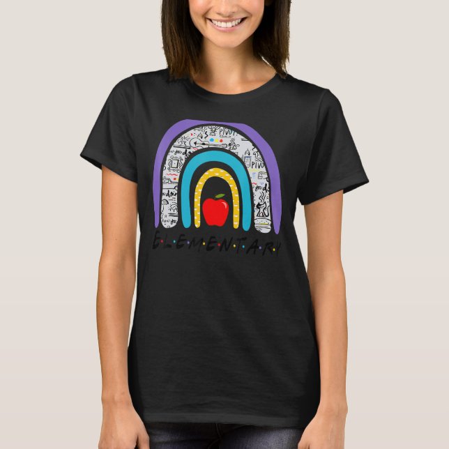 Camiseta Esquadrão Elementar Da Equipe De Volta Às Crianças (Frente)