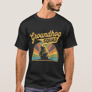 Camiseta Esquadrão Engraçado de Marmota Dia Feliz da Marmot