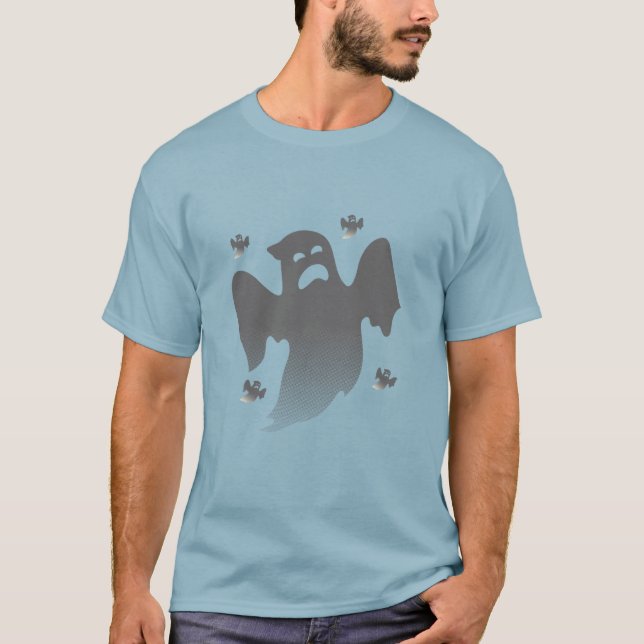 Camiseta Esquadrão Espírito solitário - Fantasma Triste e A (Frente)
