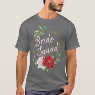 Camiseta Esquadrão Floral da Noiva Casamento Chuveiro Flor 