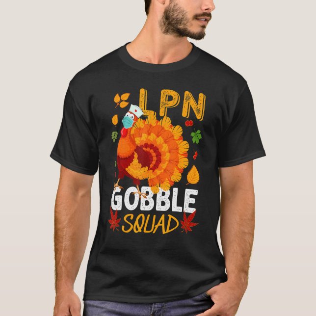 Camiseta Esquadrão Gobble LPN mascarou a enfermeira prática (Frente)