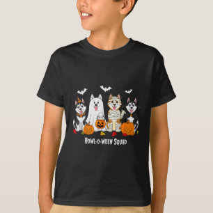 Camiseta Esquadrão Husky de Uivo de Halloween O Ween